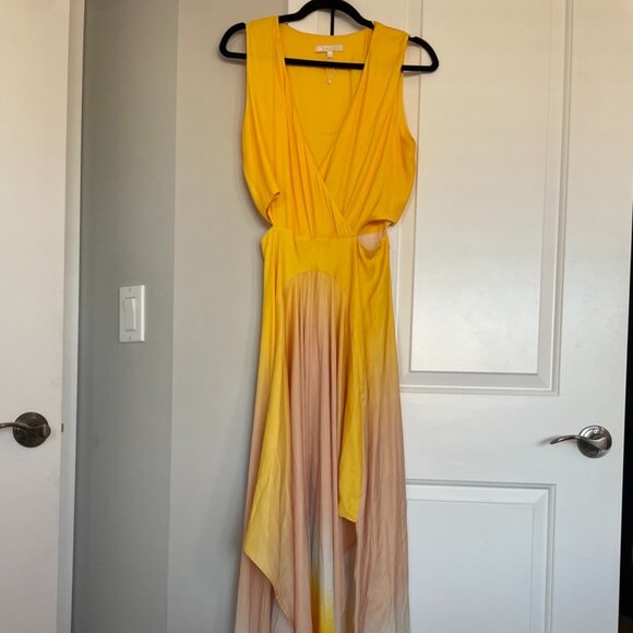 💛🌞 Maje “Resia” Tie-Dye Cut-Out Dress 🌞💛 - Picture 2 of 4